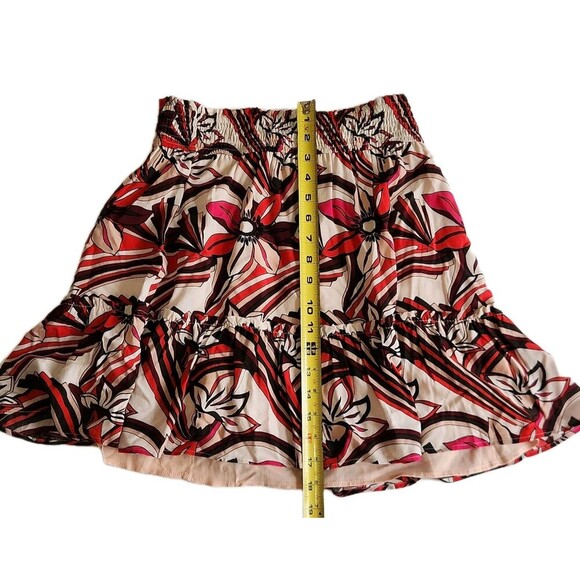 Anthropologie Women's Floral Tiered Skirt SZ XS, Smocked Waist, Boho Style - Picture 3 of 9